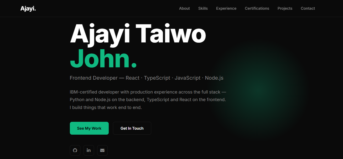 Developer Portfolio